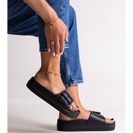 Czarne klapki Big Star NN274A662 906 1