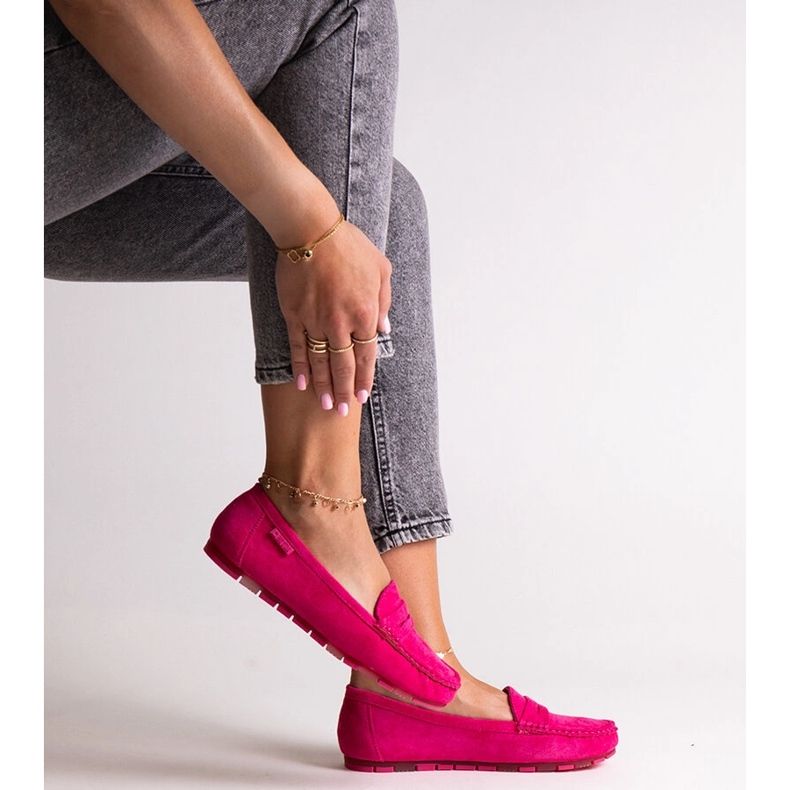 Ciemnoróżowe mokasyny Big Star NN274934 1