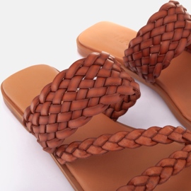 Marco Shoes Klapki Roma brązowe 2