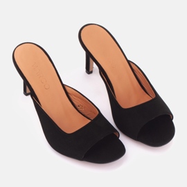 Marco Shoes Klapki Palermo czarne 1