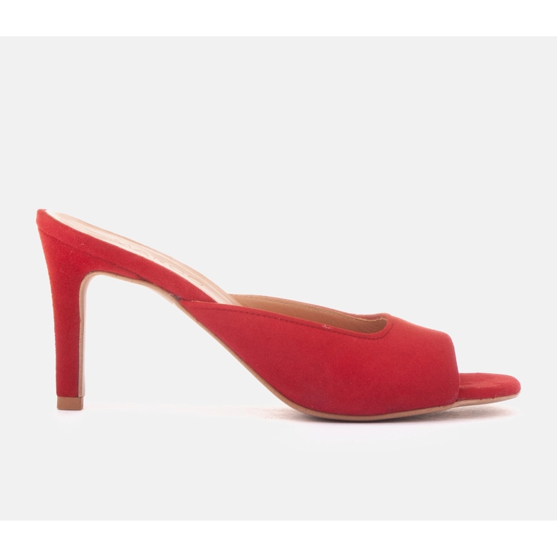 Marco Shoes Klapki Palermo czerwone 1