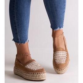 Brązowe espadryle Big Star JJ274892 1