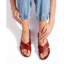 Klapki damskie brązowe Sergio Leone 1