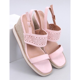 Sandałki espadryle na koturnie Debeve Pink różowe 1