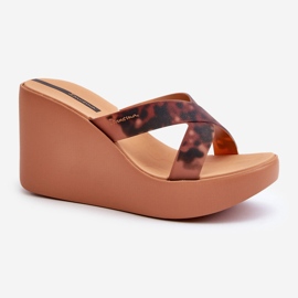 Klapki Damskie Na Koturnie 83520 Ipanema High Fashion Slide Fem Brązowe 3