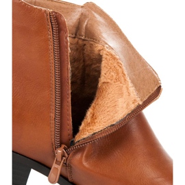 Vices New Collection Camelowe botki niskie brązowe 1