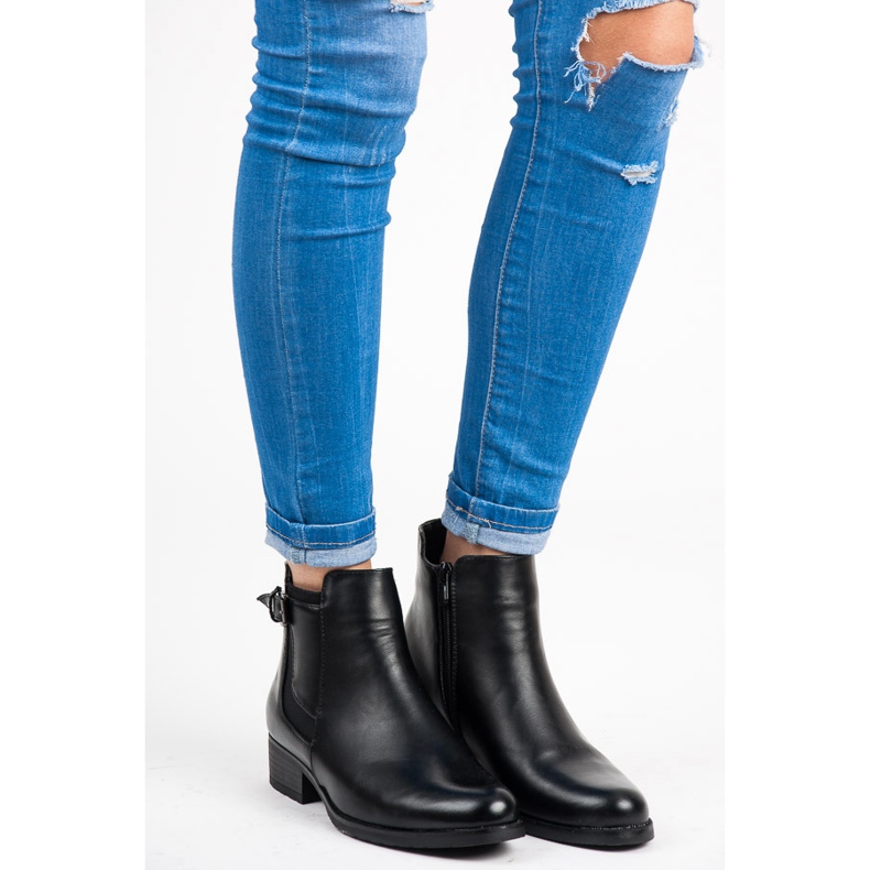 Vices New Collection Czarne botki niskie 2