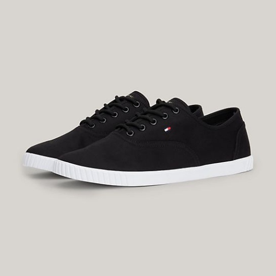 Buty Tommy Hilfiger Canvas Lace Up Sneaker W FW0FW07805BDS czarne 1