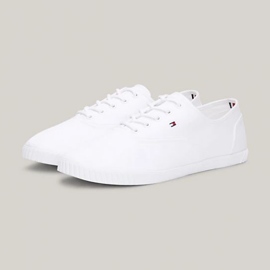Buty Tommy Hilfiger Canvas Lace Up Sneaker W FW0FW07805YBS białe 1