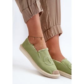 Klasyczne Damskie Espadryle Zielone Flaure 1