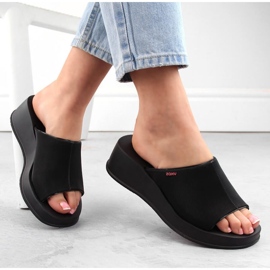 Klapki Zaxy pachnące na koturnie Zaxy W LL285084 INT2006B czarne 1