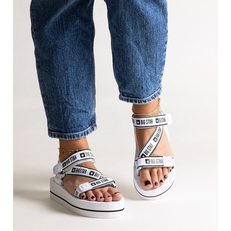 Białe sandały na platformie Big Star NN274A526 1