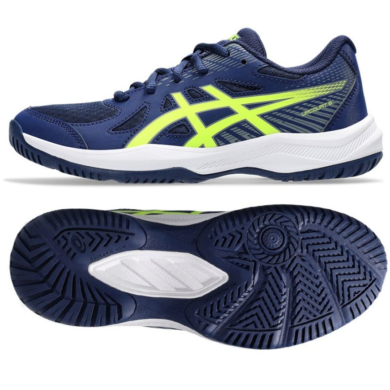 Buty do siatkówki Asics Upcourt 6 Gs Jr 1074A045 400 niebieskie 1