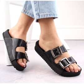 Komfortowe klapki pachnące Zaxy W INT2005 czarne 1