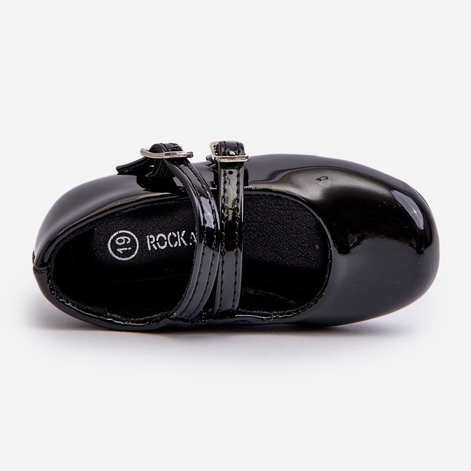 Lakierowane Balerinki Dziecięce Z Paseczkami Czarne Margenis 2