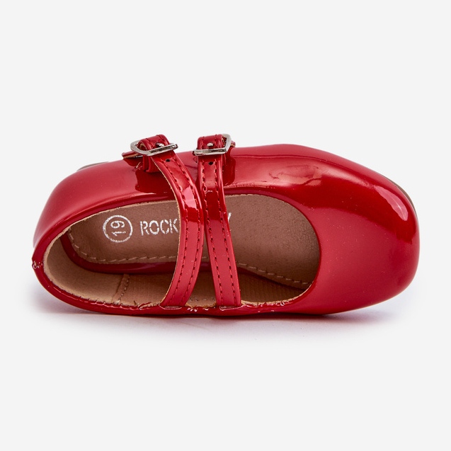 Lakierowane Balerinki Dziecięce Z Paseczkami Czerwone Margenis 2