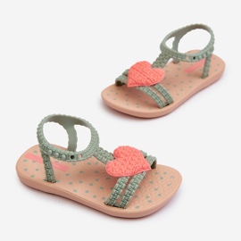 Sandałki Dziecięce Z Sercem 81997 Ipanema My First Baby Zielone 3