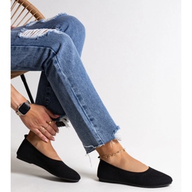 Czarne baleriny materiałowe Yafia 1