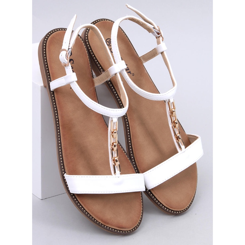 Sandałki damskie Luzzi White białe 1