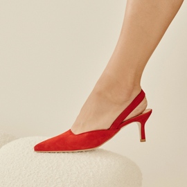 Marco Shoes Klapki Emiliana czerwone 2