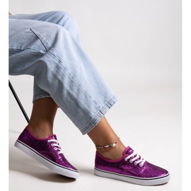 Różowe błyszczące tenisówki Merri 1