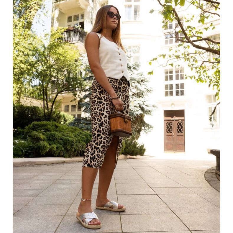 Srebrne klapki ażurowe Awet srebrny 1