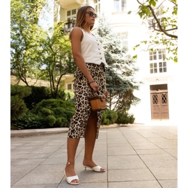 Białe klapki na niskim obcasie Maloua 1