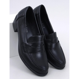 Czółenka na szerokim obcasie Sylvai Black czarne 1