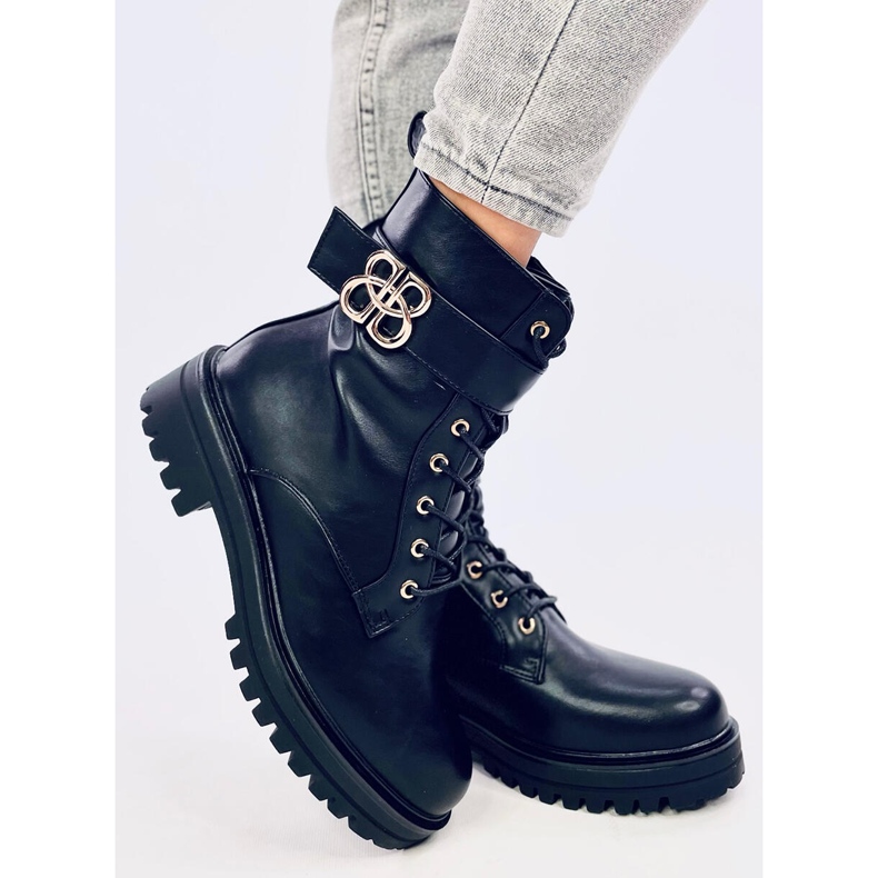 Botki militarne Vicky Black czarne 2