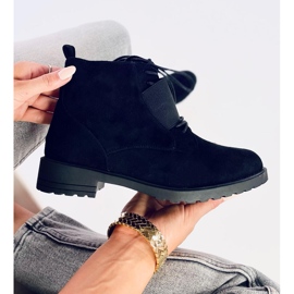Botki sznurowane Anja Black czarne 1