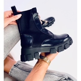 Botki ze skarpetkową cholewką Ragna Black czarne 1