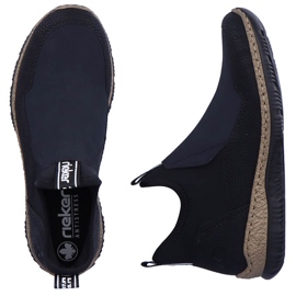 Komfortowe botki damskie wsuwane czarne Rieker N3275-00 14