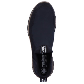 Komfortowe botki damskie wsuwane czarne Rieker N3275-00 11