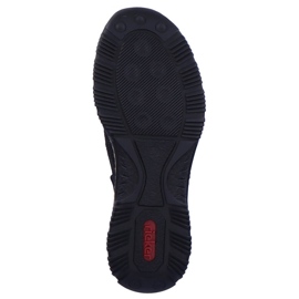 Komfortowe botki damskie wsuwane czarne Rieker N3275-00 12