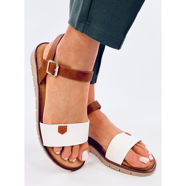 Sandałki damskie Almera White białe 1