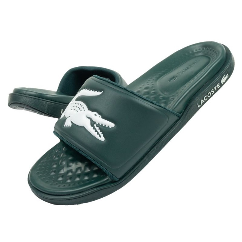 Klapki Lacoste Croco Dualiste 202D2 743CMA00202D2 zielone 1