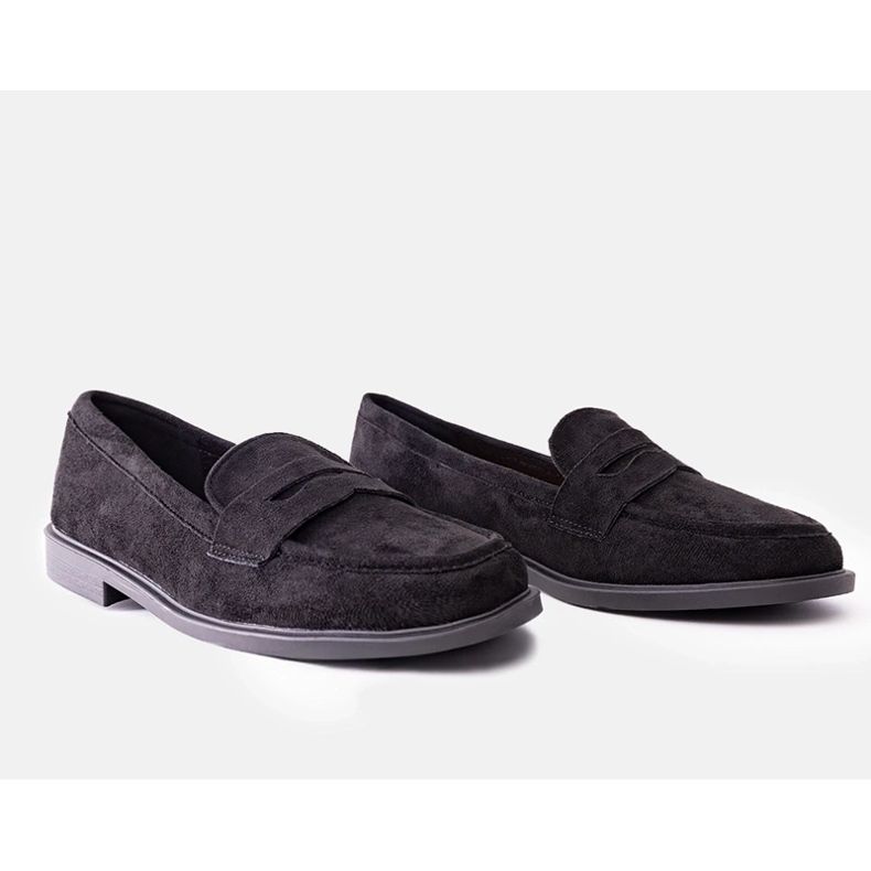 Czarne mokasyny welurowe Miralona 1