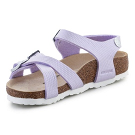 Sandały Birkenstock Kumba Shiny Lizard 1026907 fioletowe 3