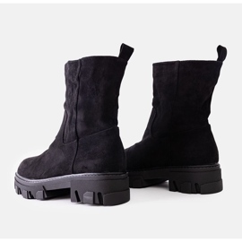 Czarne botki zamszowe Eleonira 1