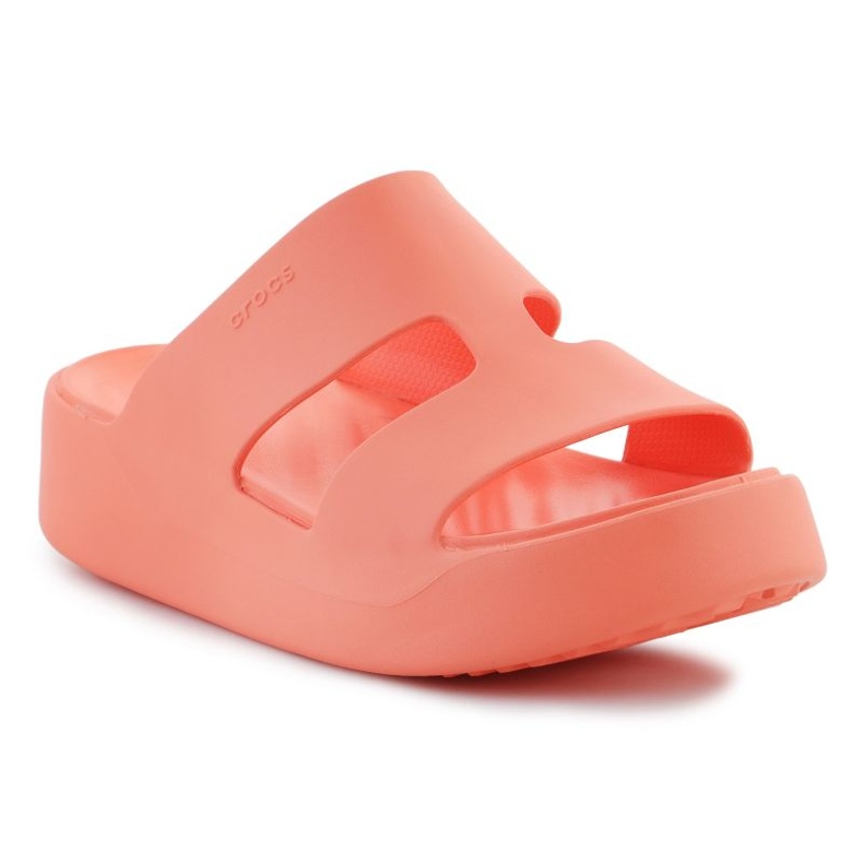 Klapki Crocs Getaway Platform H-Strap  209409-84F pomarańczowe 1
