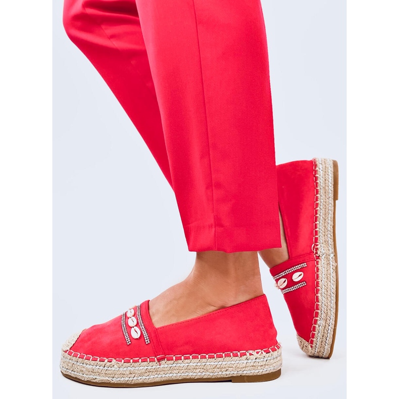 Espadryle z muszelkami Ocean Orange pomarańczowe 2