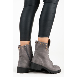 Bestelle Zamszowe workery szare 1