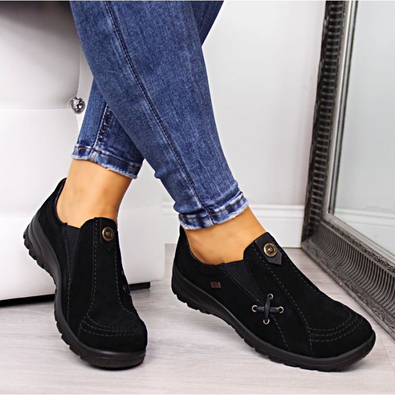 Półbuty Rieker L7171-00 W R339 czarne 2