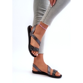 Sandały Damskie 82429 Ipanema Vibe Sandal Fem Czarno-Srebrne czarne 3
