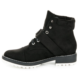 Vices New Collection Zamszowe traperki czarne 2