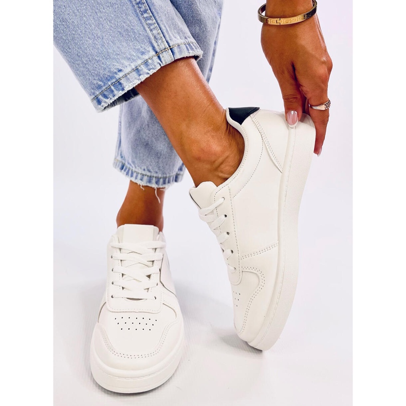 Sneakersy damskie Lemoro Black białe 1