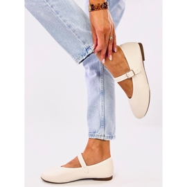 Baleriny z paseczkiem Rotaro Khaki beżowy 2