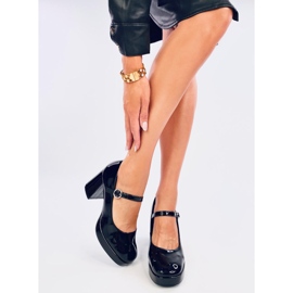 Czółenka na platformie Sorel Black czarne 1