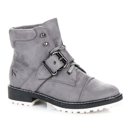 Vices New Collection Zamszowe Traperki szare 1