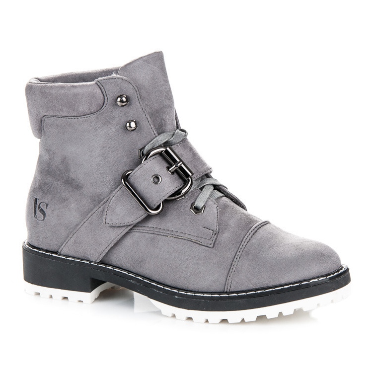 Vices New Collection Zamszowe Traperki szare 1